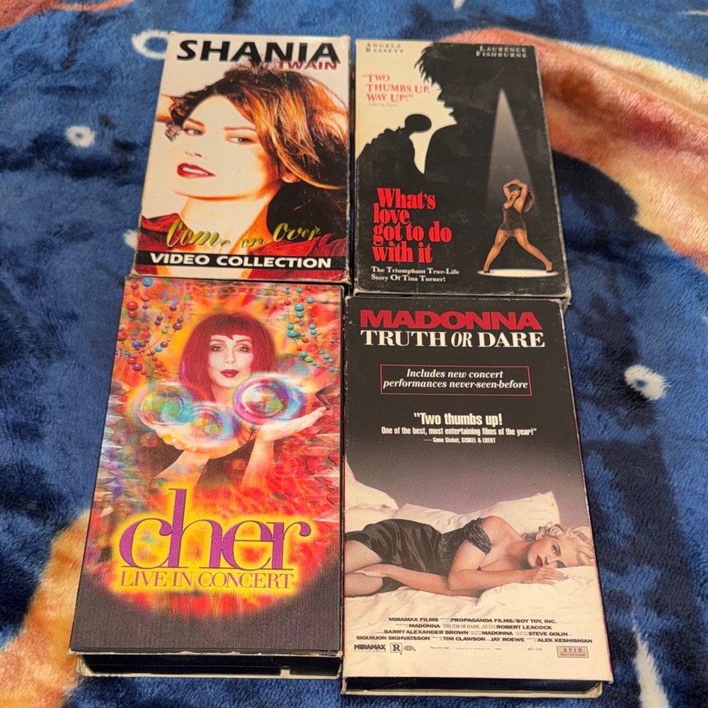 Vintage Pop Icon VHS Collection - Shania, Cher, Madonna + More